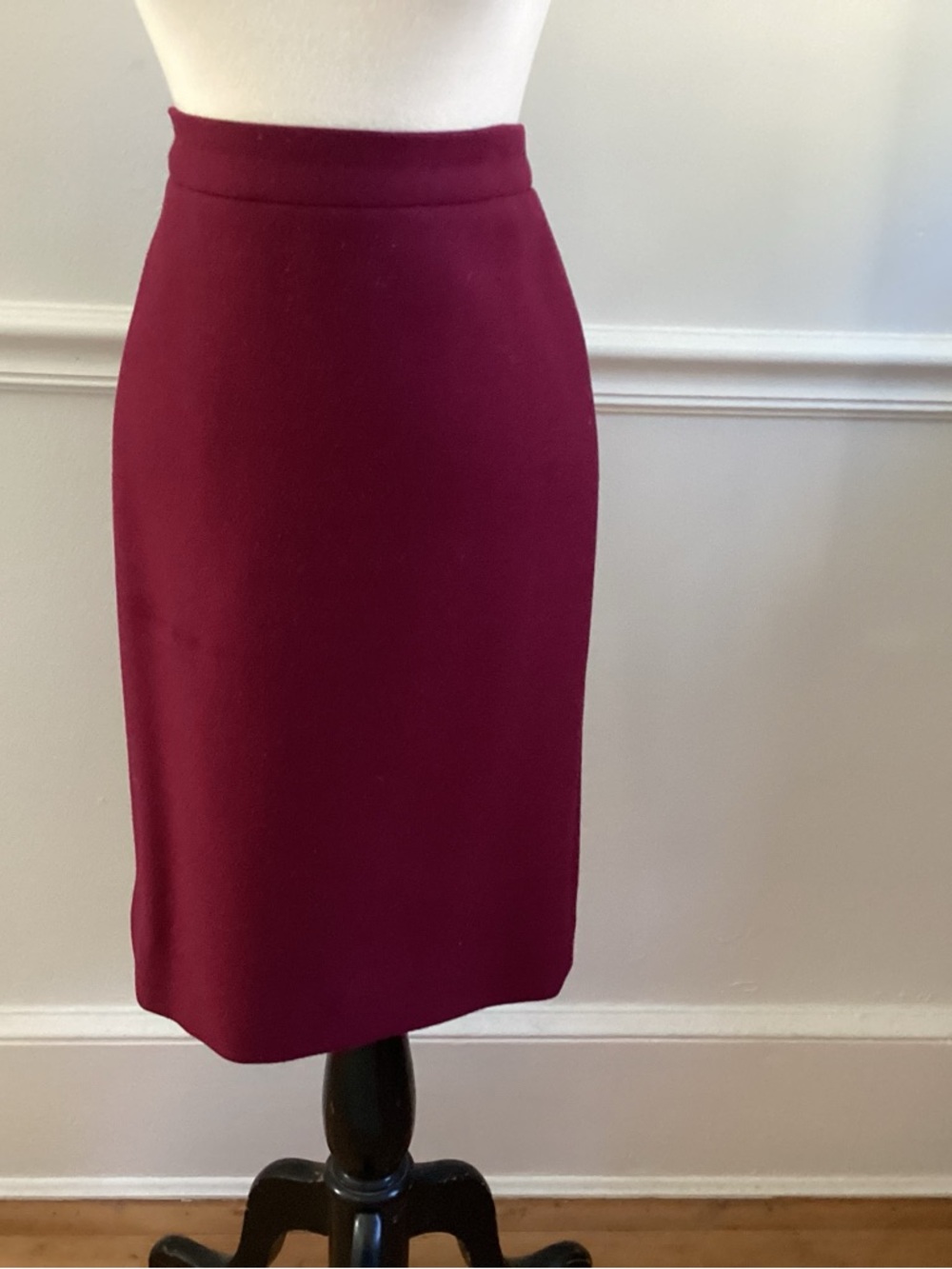 J. Crew Women’s Burgundy Wool Pencil Skirt Size 8